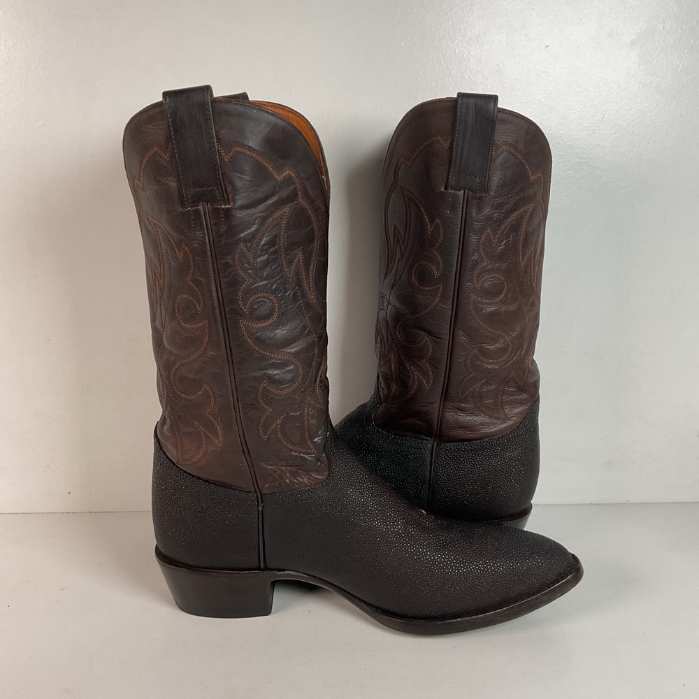 Alvies Rickshaw Stingray Cowboy Boots 10.5 E Exotic - Picture 15 of 16